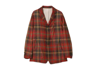 NEEDLES Pin Lapel 2B Jacket - W/N Madras Check "Red"