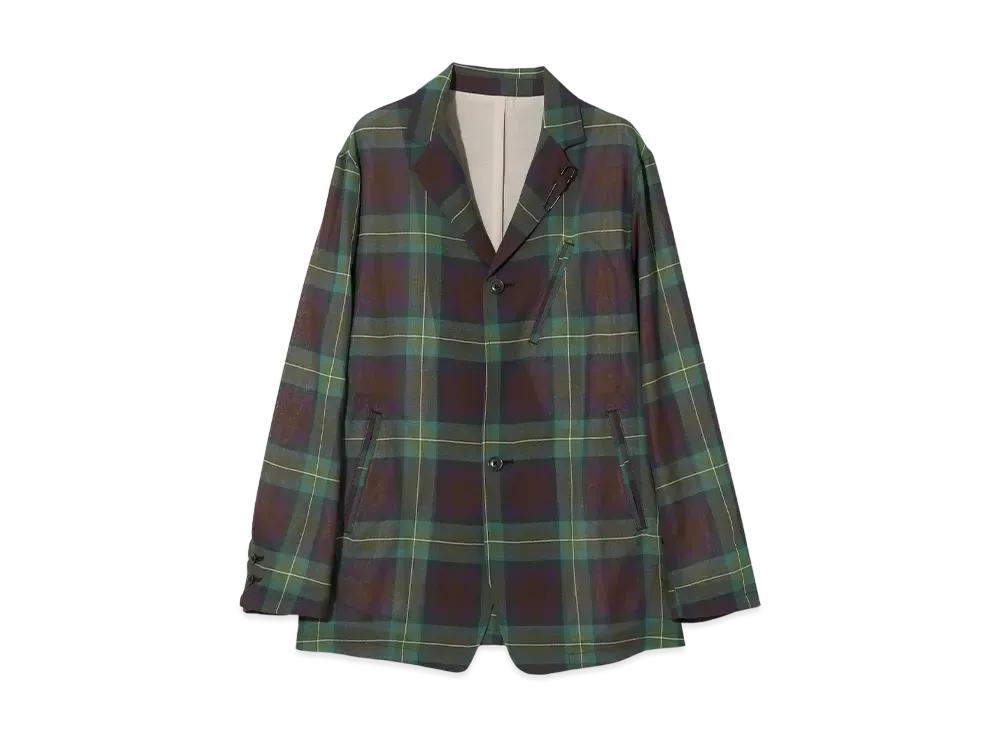 NEEDLES Pin Lapel 2B Jacket - W/N Madras Check "Green"