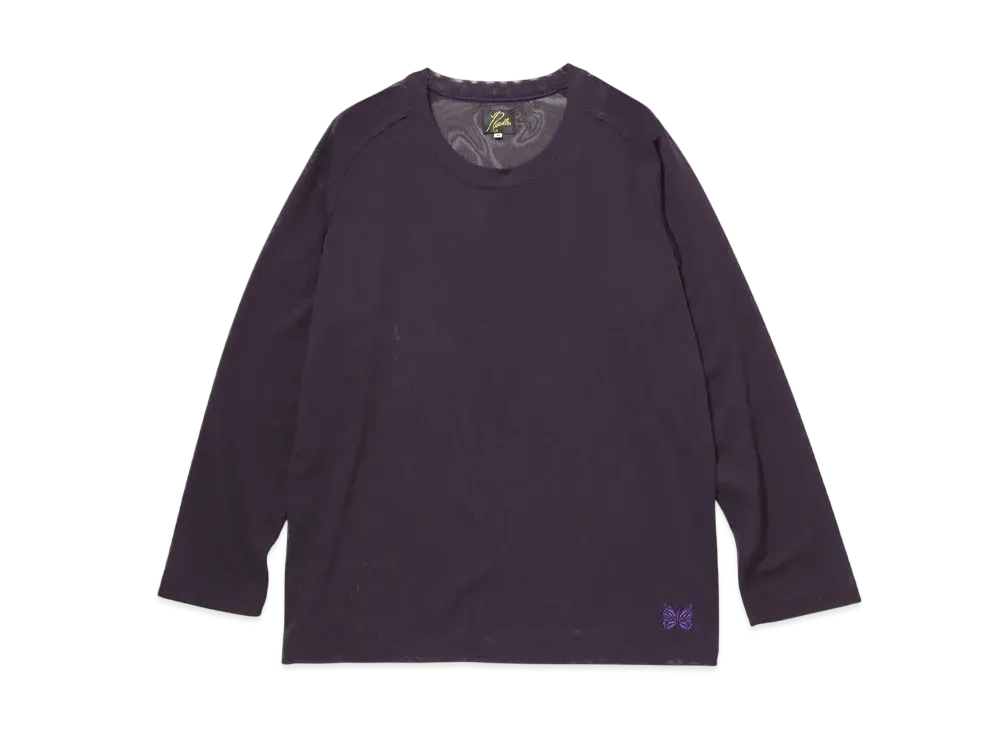 NEEDLES L/S U Neck Tee - Poly Mesh "Purple"
