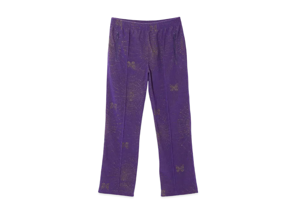 NEEDLES Track Pant - Pile Jacquard / Spider Web "Purple"
