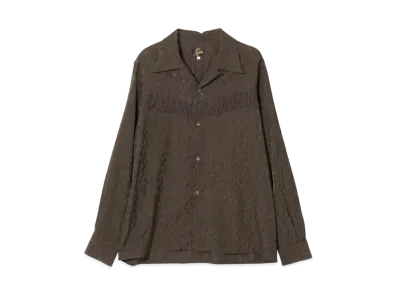 NEEDLES Fringe Shirt - R/C Leopard Jacquard "Khaki"