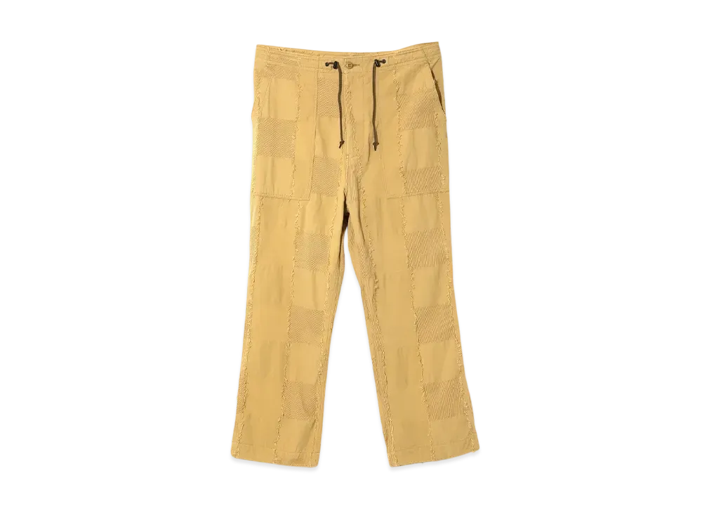 NEEDLES String Fatigue Pant - Ripstop Cut Jacquard "Yellow"