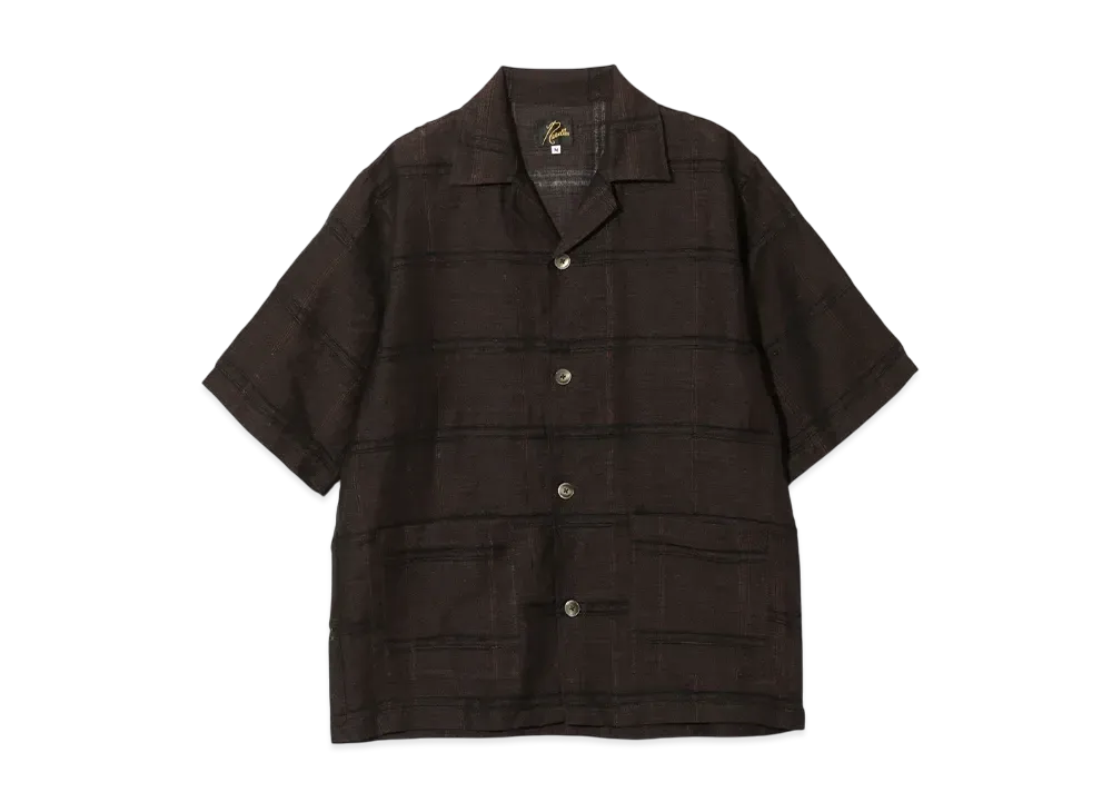 NEEDLES Cabana Shirt - Plaid Jacquard "Brown"