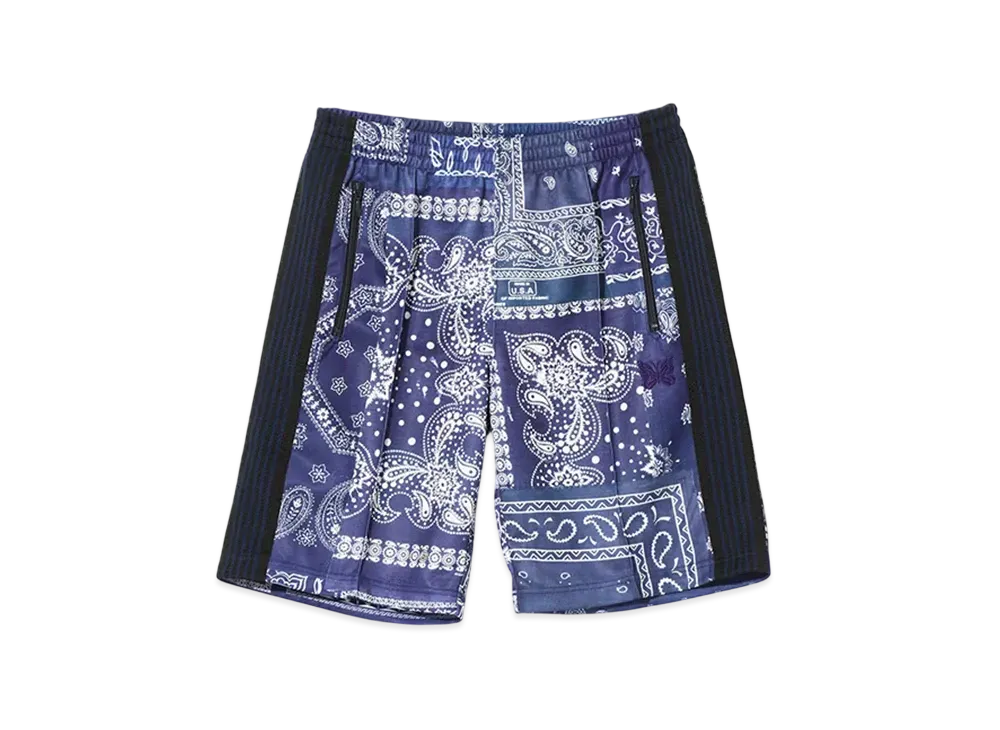 NEEDLES x MIYAGIHIDETAKA Track Short - Bandana Print "Blue"