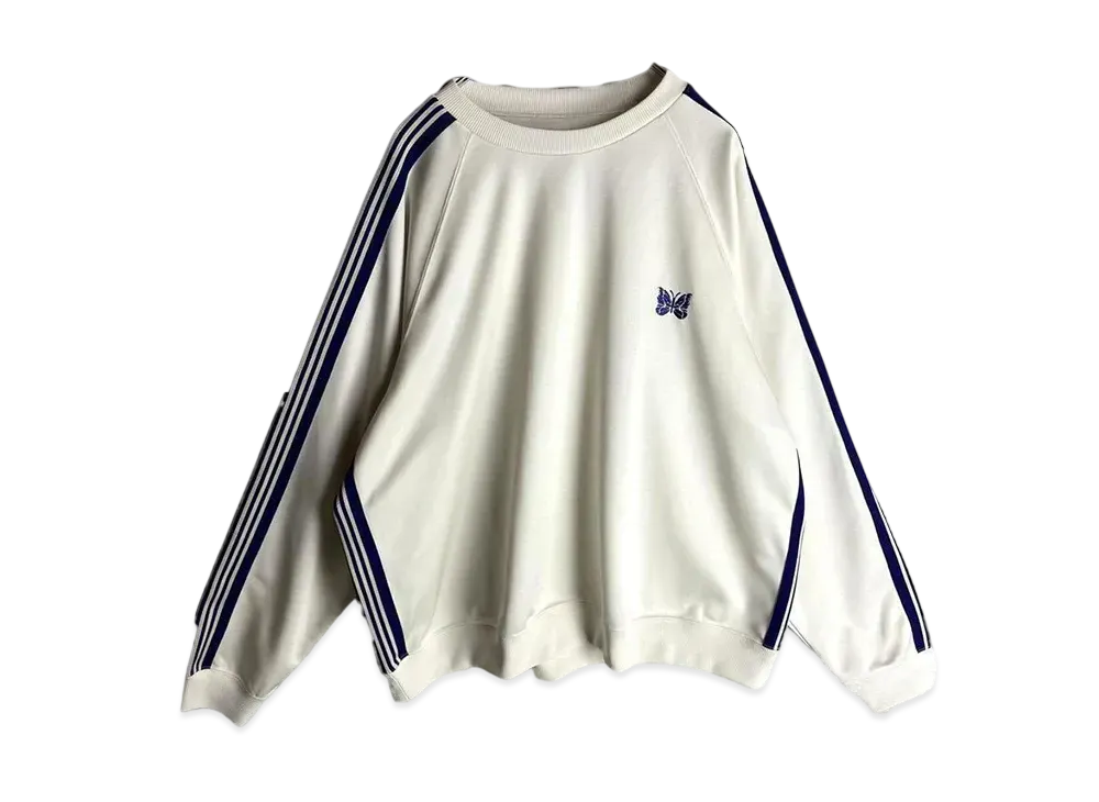 NEEDLES Track Crew Neck Shirt Poly Smooth "Beige"