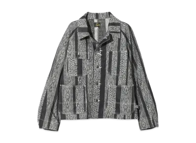 NEEDLES Short Coverall-10oz Denim / Python Jacquard "Gray"