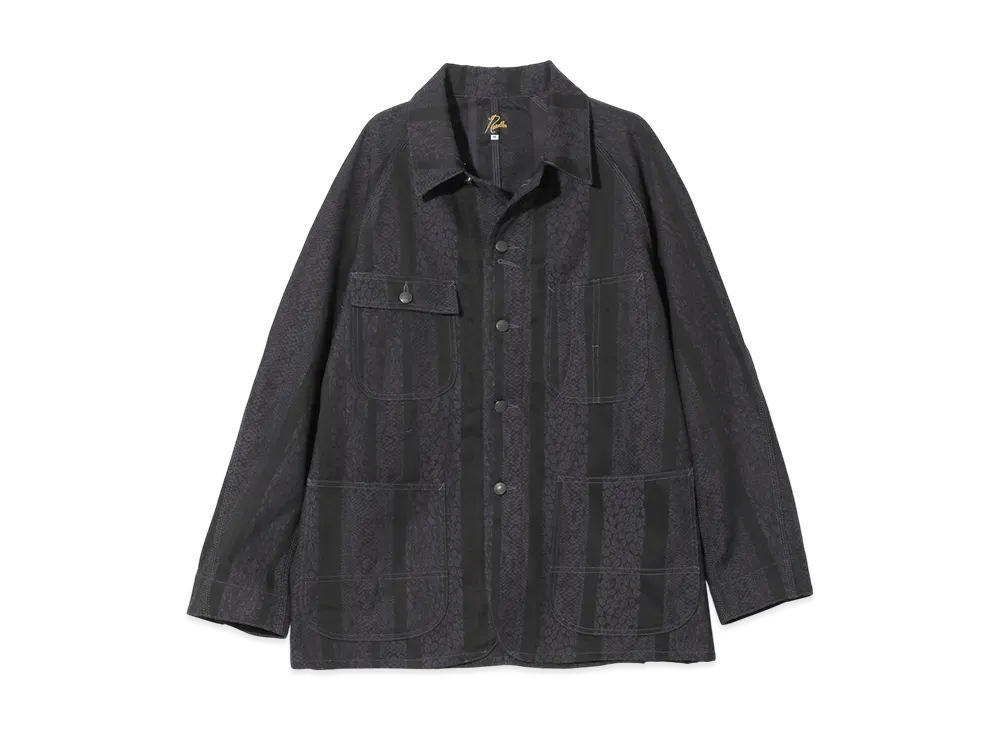 NEEDLES Coverall- 10oz Denim / Python Jacquard "Black"