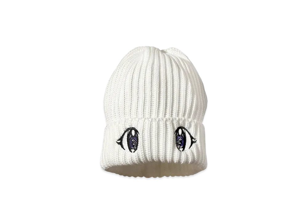 NEEDLES x KAE TANAKA Watch Cap KT Eyes EMB. "White"
