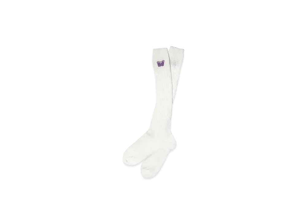 NEEDLES x KAE TANAKA Loose Socks KT Papillon EMB. "White"