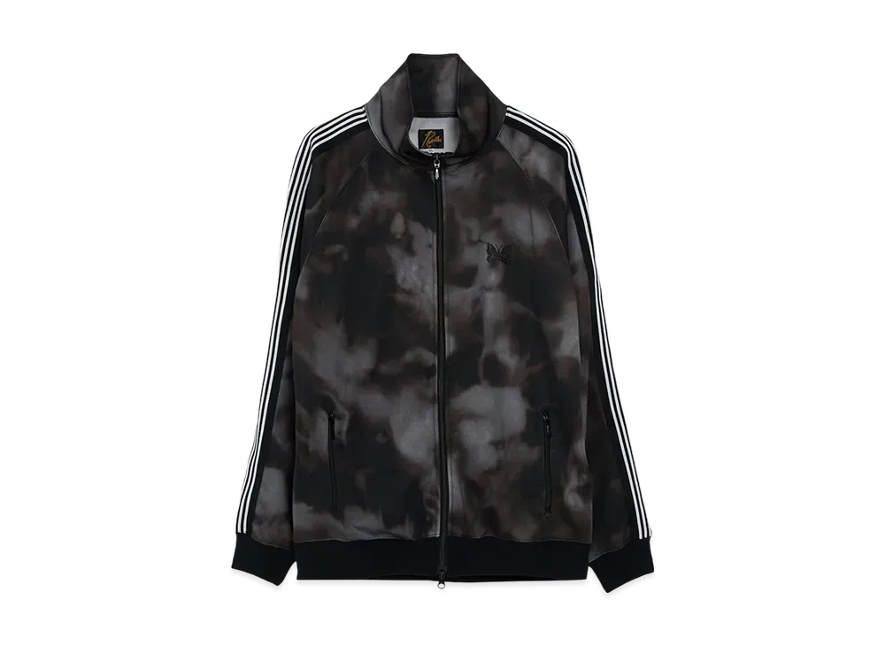 NEEDLES x STUDIOUS Exclusive Track Jacket - Poly Smooth - Printed Tie Dye "Black"