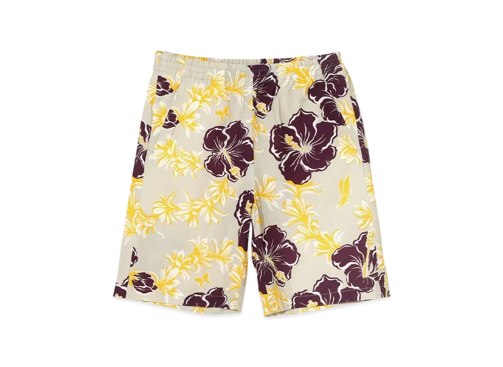 NEEDLES String Short - C/R Printed Flower & Papillon "White"