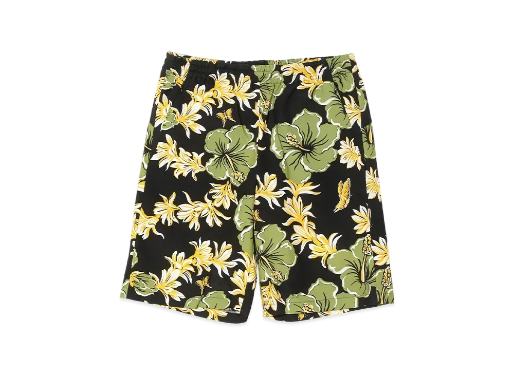 NEEDLES String Short - C/R Printed Flower & Papillon "Black"