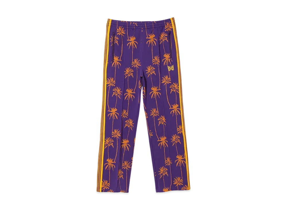 NEEDLES Track Pant - Poly JQ. / Parm Tree Stripe "Purple"