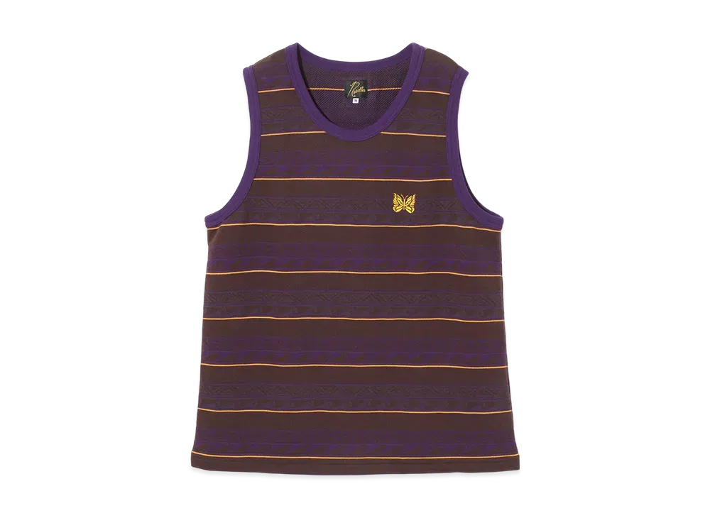 NEEDLES Tank Top - Cotton Jacquard Jersey "Purple"