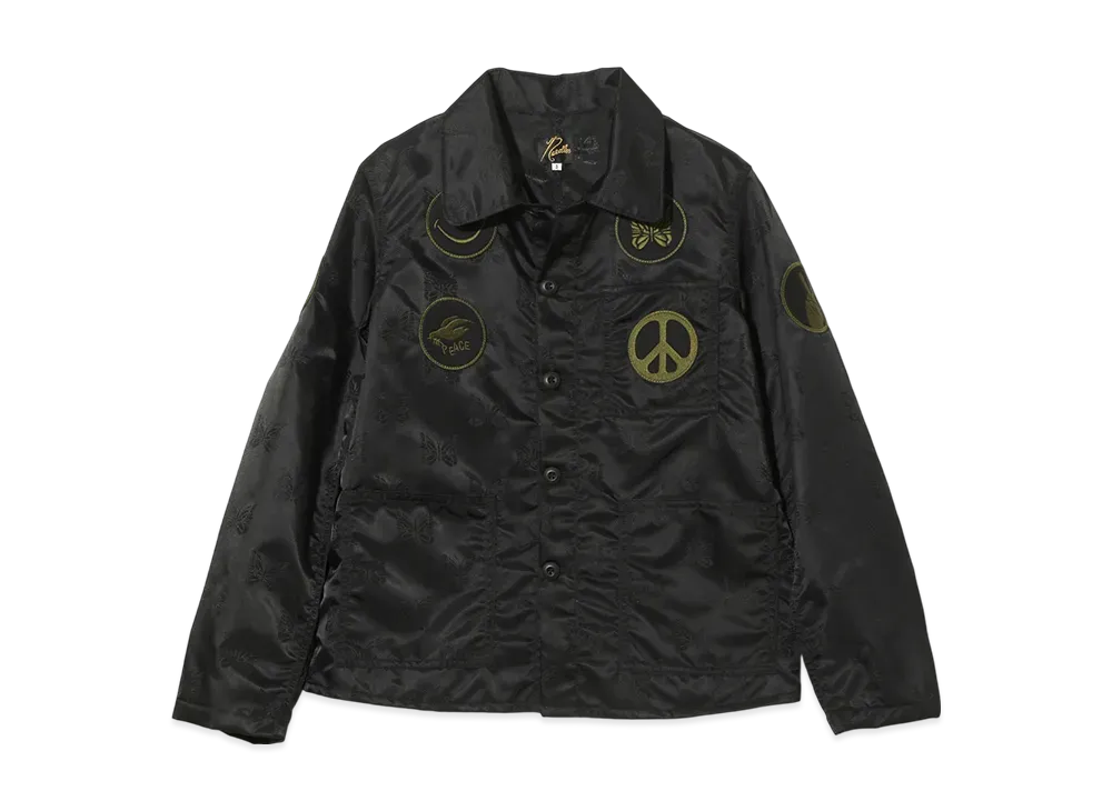 NEEDLES D.N. Coverall - Papillon Jacquard Sateen "Black"