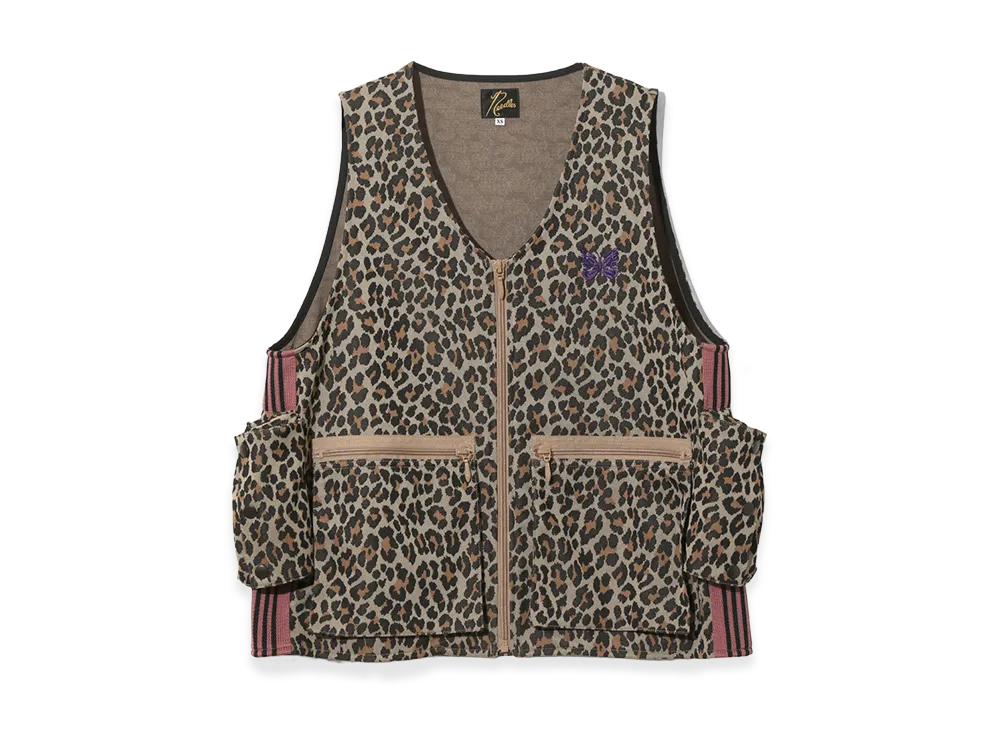 NEEDLES Radio Vest Poly Jacquard "Leopard"