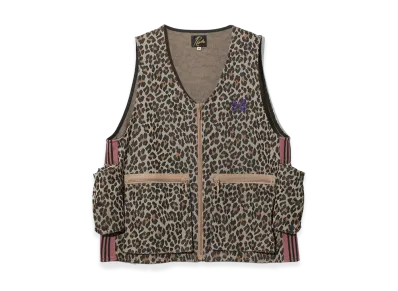 NEEDLES Radio Vest Poly Jacquard "Leopard"