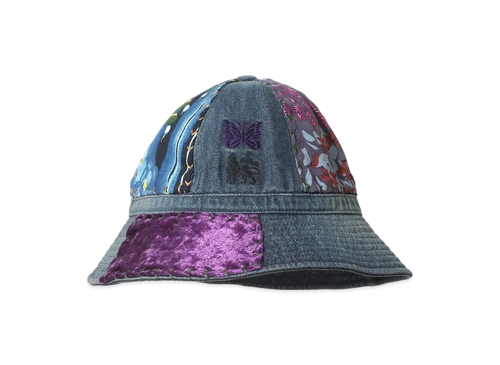 NEEDLES x Sasquatchfabrix. Hat - Patchwork "Indigo"