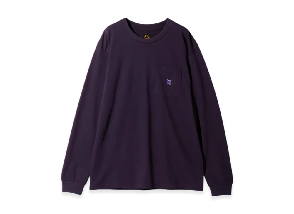 NEEDLES L/S Crew Neck Tee - Poly Jersey "Purple"