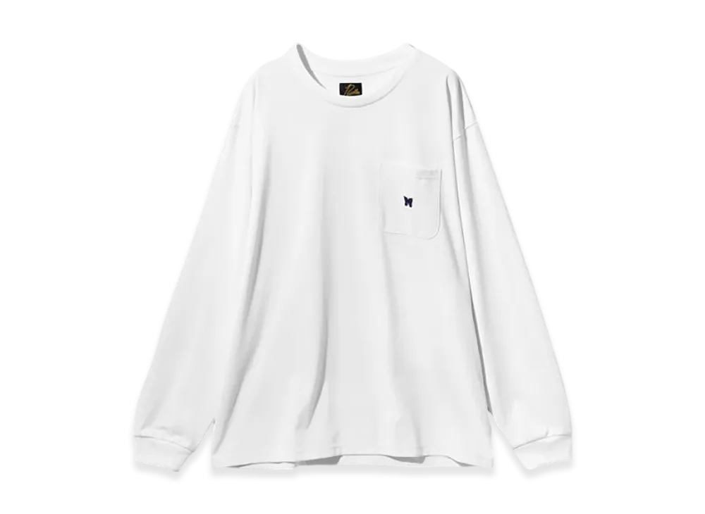NEEDLES L/S Crew Neck Tee - Poly Jersey "White"