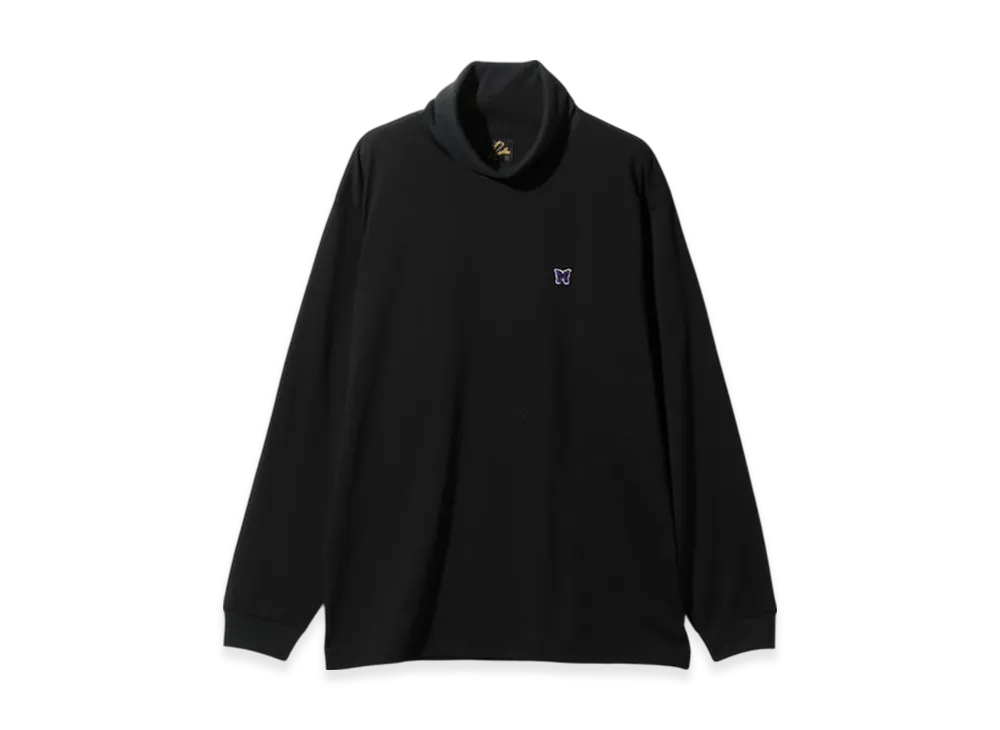 NEEDLES L/S High Neck Tee - Poly Jersey "Black"