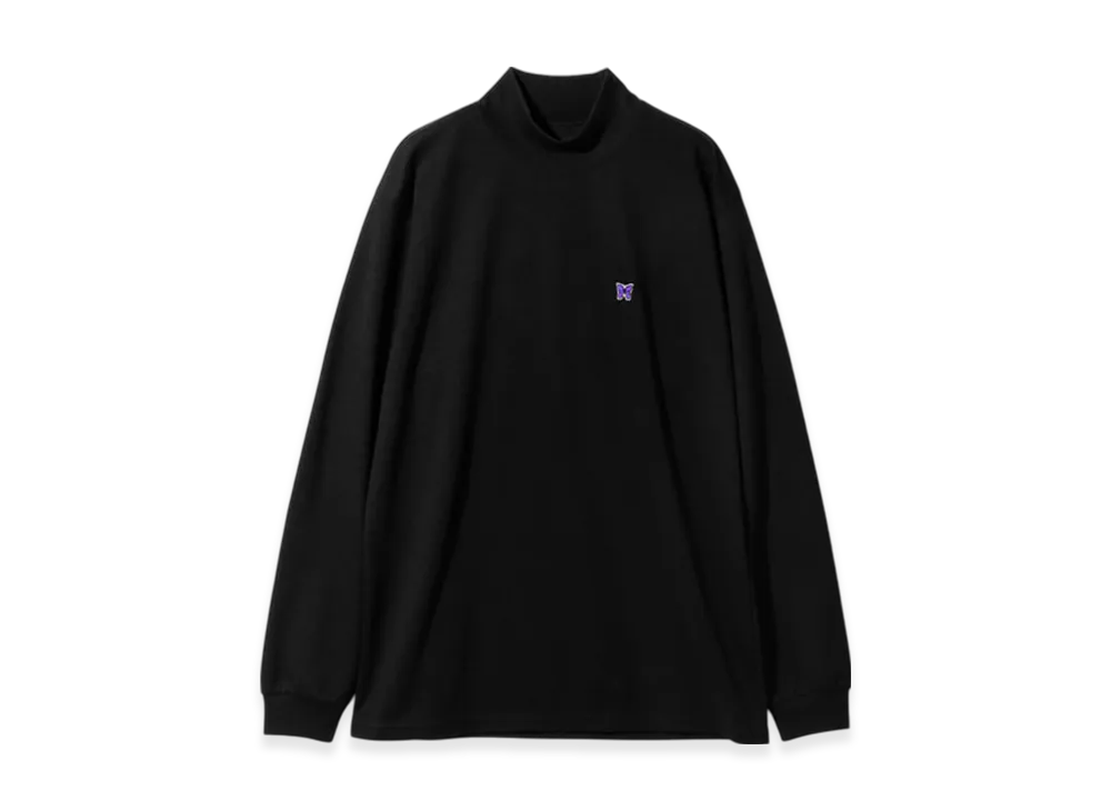 NEEDLES L/S Mock Neck Tee - Poly Jersey "Black"