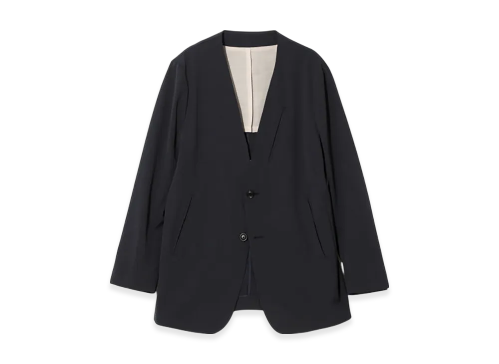 NEEDLES No Collar 2B Jacket - Poly Twill "Black"