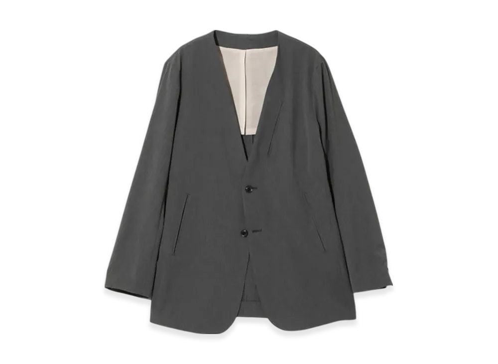 NEEDLES No Collar 2B Jacket - Poly Twill "Gray"