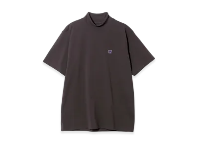 NEEDLES S/S Mock Neck Tee - Poly Jersey "Brown"