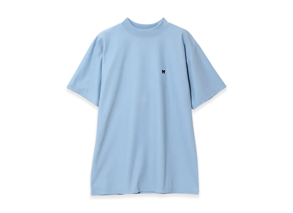 NEEDLES S/S Mock Neck Tee - Poly Pique "Blue"