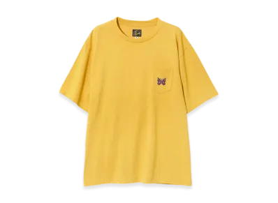 NEEDLES S/S Papillon Emb. Pocket Tee - Cotton Jersey "Yellow"