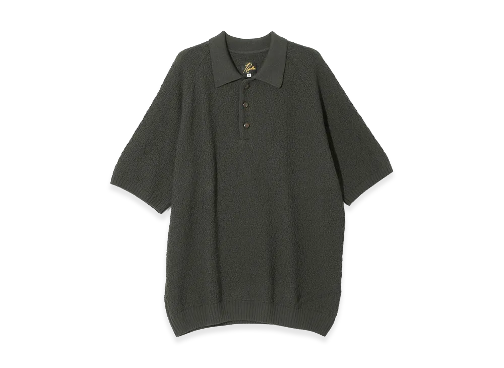 NEEDLES S/S Polo Sweater - Merino Wool Knit "Green"