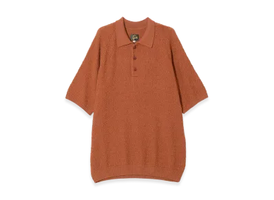 NEEDLES S/S Polo Sweater - Merino Wool Knit "Rust"