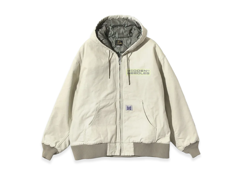 NEEDLES x Hidden Zipped Work Hoodie "Stone Beige"