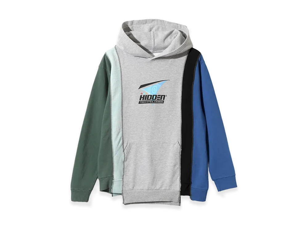 NEEDLES x Hidden 5 Cuts Hoodie "Grey/Green/Blue"