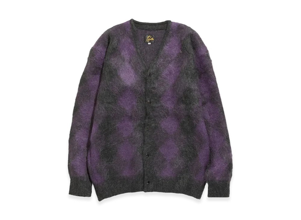 NEEDLES Mohair Cardigan Diamond "Charcoal"