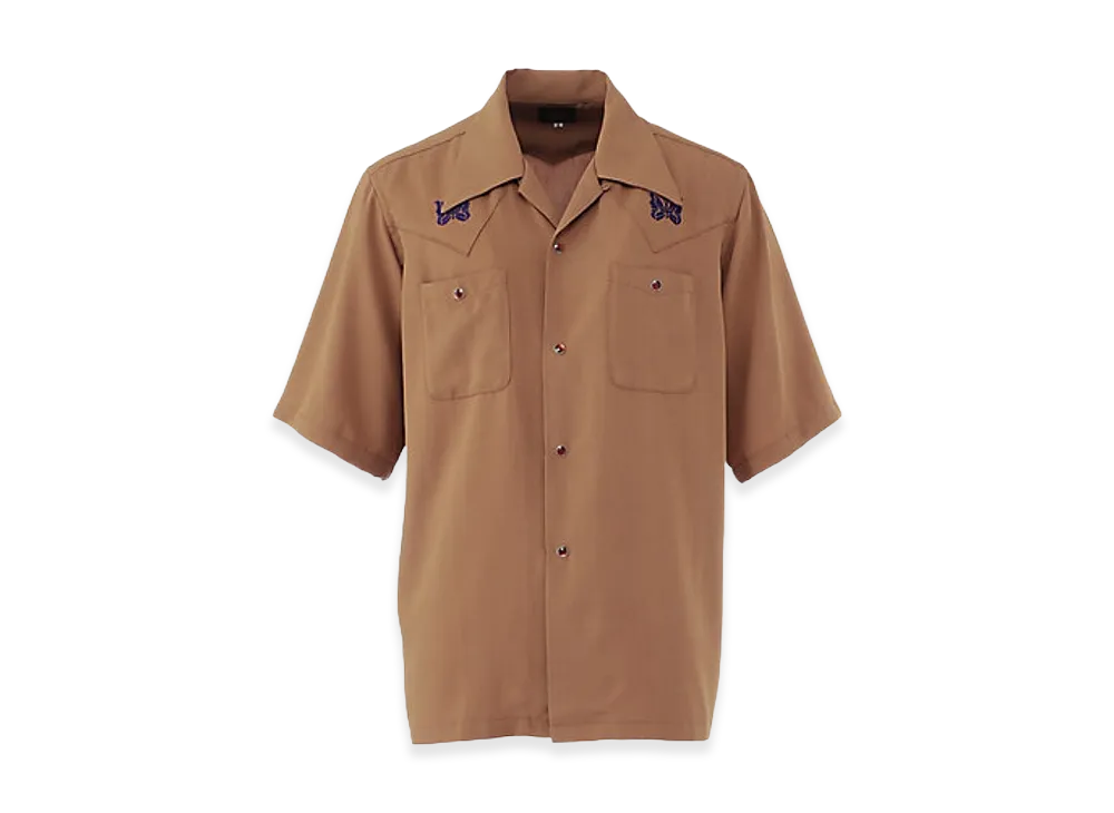 NEEDLES S/S Cowboy One-Up Shirt "Brown"
