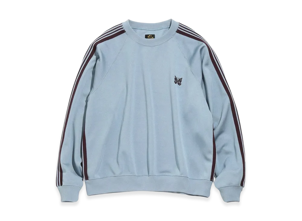 ニードルズ トラッククルーネック ポリスムース "サックスブルー"