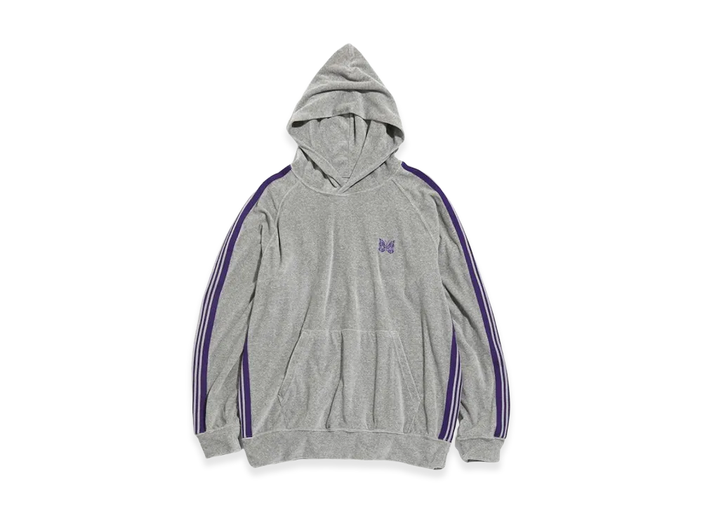 NEEDLES Track Hoodie Velour "Heather Grey"