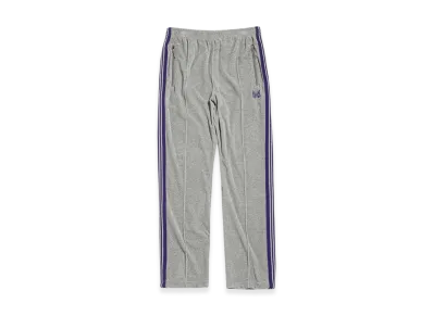NEEDLES Narrow Track Pants Velour "Heather Grey"
