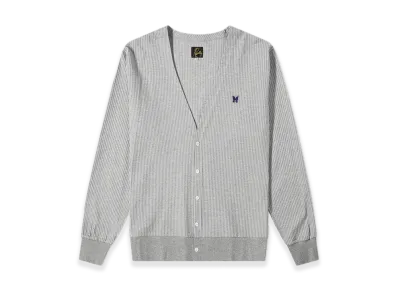 NEEDLES C/PE Sucker Jersey V-Neck Cardigan "Grey"