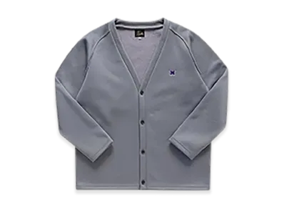 NEEDLES PE/C Lined Fleece V-Neck Cardigan "Grey"