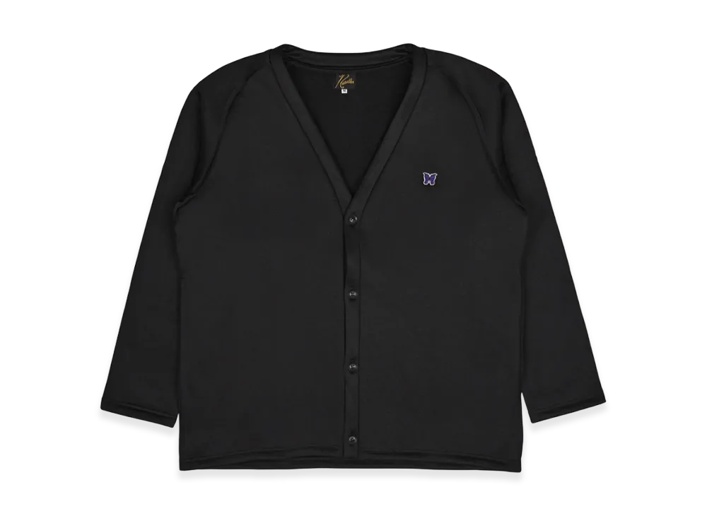 NEEDLES PE/C Lined Fleece V-Neck Cardigan "Black"