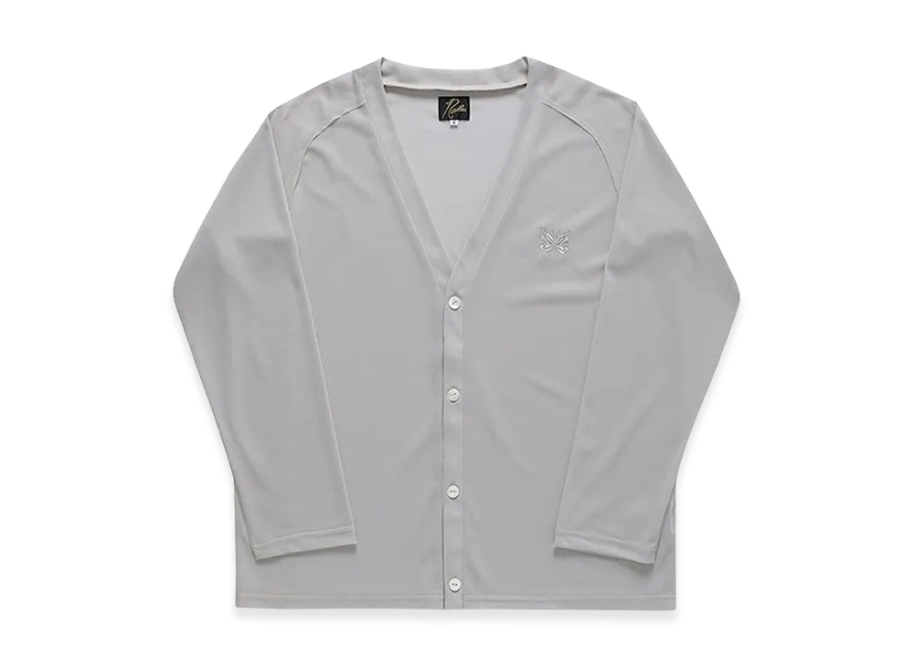NEEDLES V-Neck Poly Mesh Cardigan "Grey"