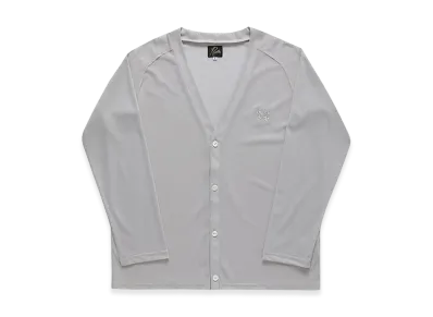 NEEDLES V-Neck Poly Mesh Cardigan "Grey"