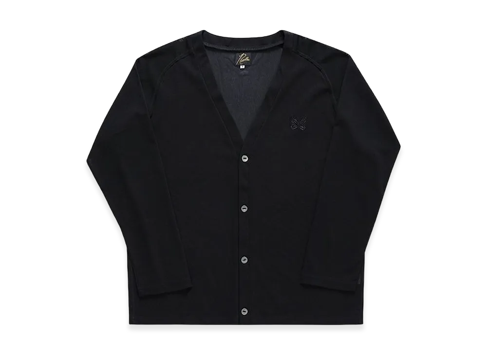ニードルズ Vネックポリメッシュカーディガン "ブラック"