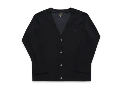 NEEDLES V-Neck Poly Mesh Cardigan "Black"