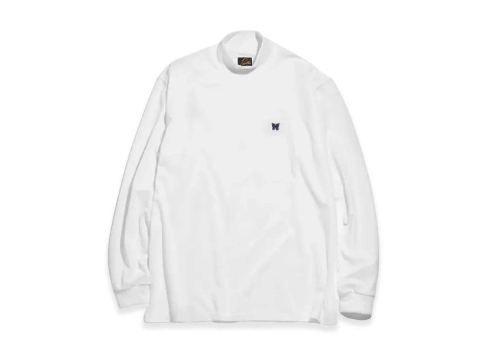 NEEDLES Mockneck LS T-Shirt "White"