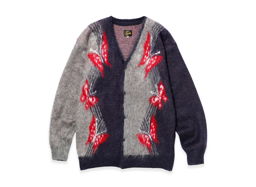 ニードルズ モヘアパピヨンカーディガン "グレー"