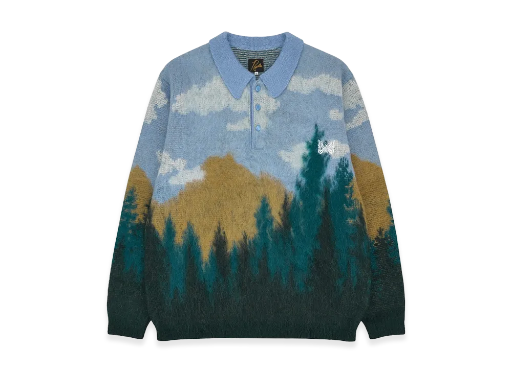 NEEDLES x Kith Mohair Spruce Polo "Stadium"